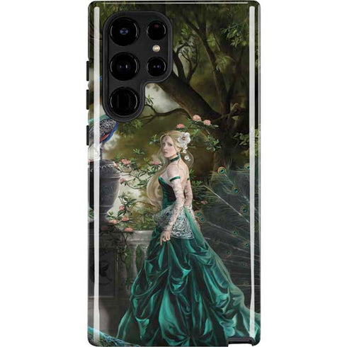 Woman with Peacocks by Nene Thomas Galaxy Cases